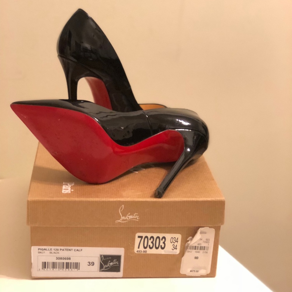 Christian Louboutin Black Patent Pigalle 120